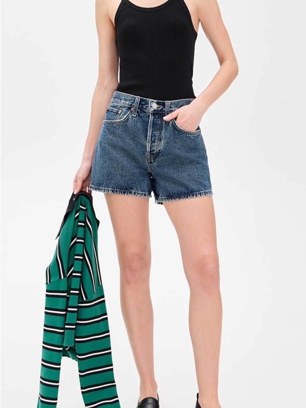 RE/DONE Mid Rise Boy Shorts